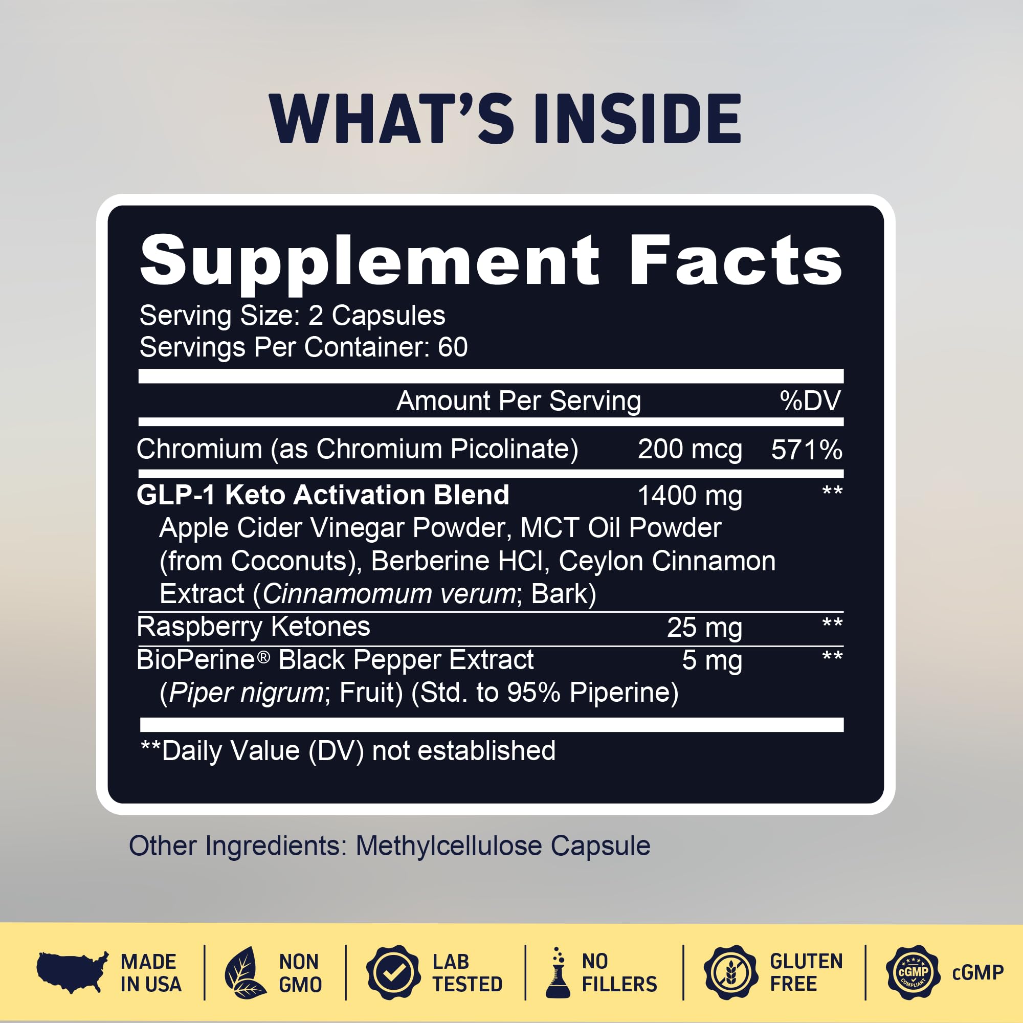Herbtonics Apple Cider Vinegar Keto Advanced + Berberine & GLP-1 Support — Amazon image 5