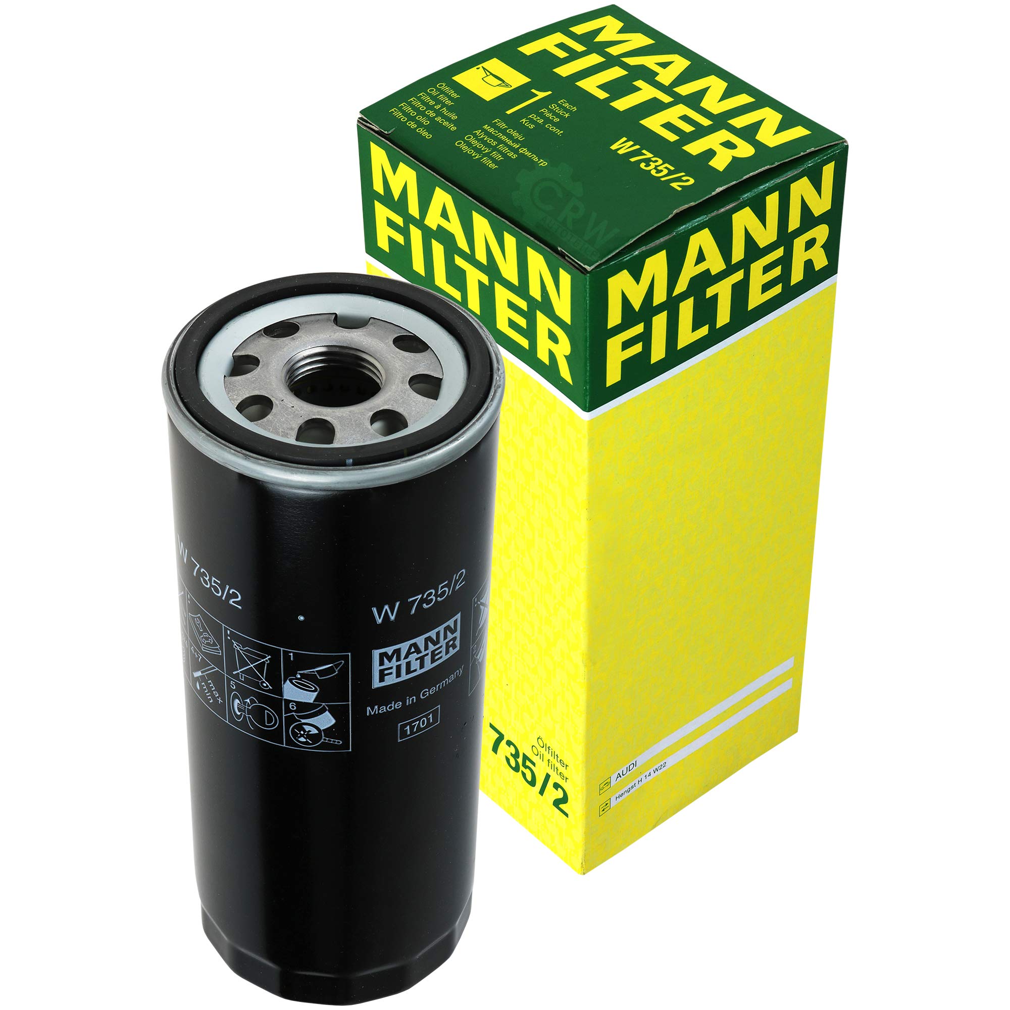 Paquete de inspección Kit de mantenimiento de filtros con filtro de aceite W 735/2, filtro de aire C 26 168, filtro de combustible WK 725, filtro de habitáculo CU 3037, tornillo de cierre