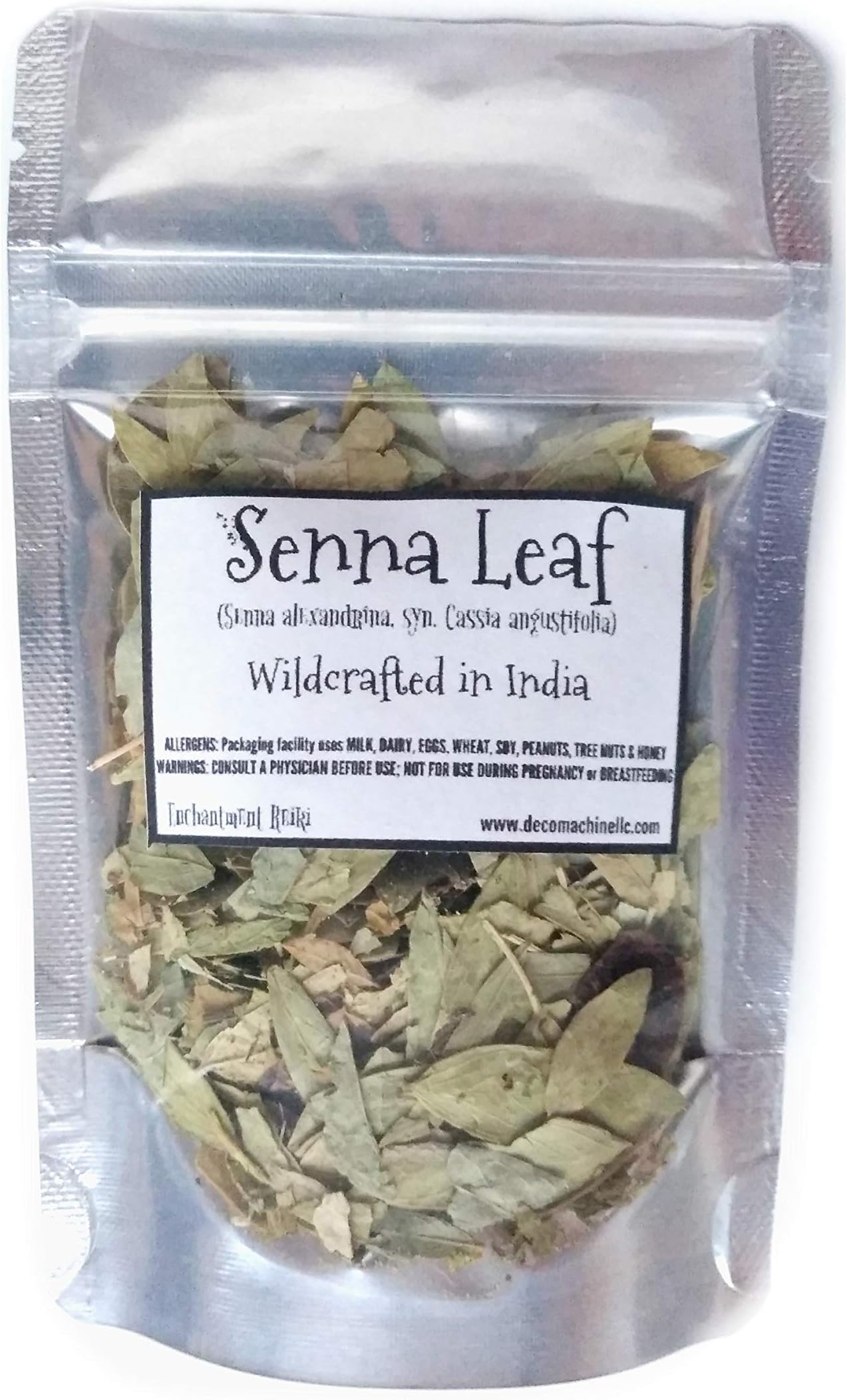 Reiki Charged Senna Leaf Senna Alexandrina Cassia Angustifolia Wildcrafted in India Loose Leaf Dried Tea 0.25 oz bag Small Sample Tea