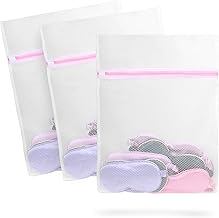 UNIMEIX Mesh Laundry Bags,3 Pack Laundry Bags Mesh Wash Bags Dirty Clothes Bag for Delicates Blouse, Bra, Shoes, Baby Clothes (16" x 20")