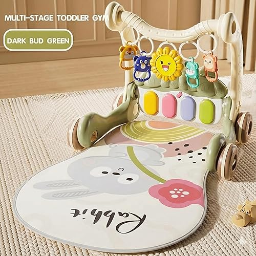 Miniatura 2 de Andador para bebés con alfombrilla para el tiempo boca abajo y juguetes para cochecito, caminador de sentado a pie para el desarrollo del bebé,