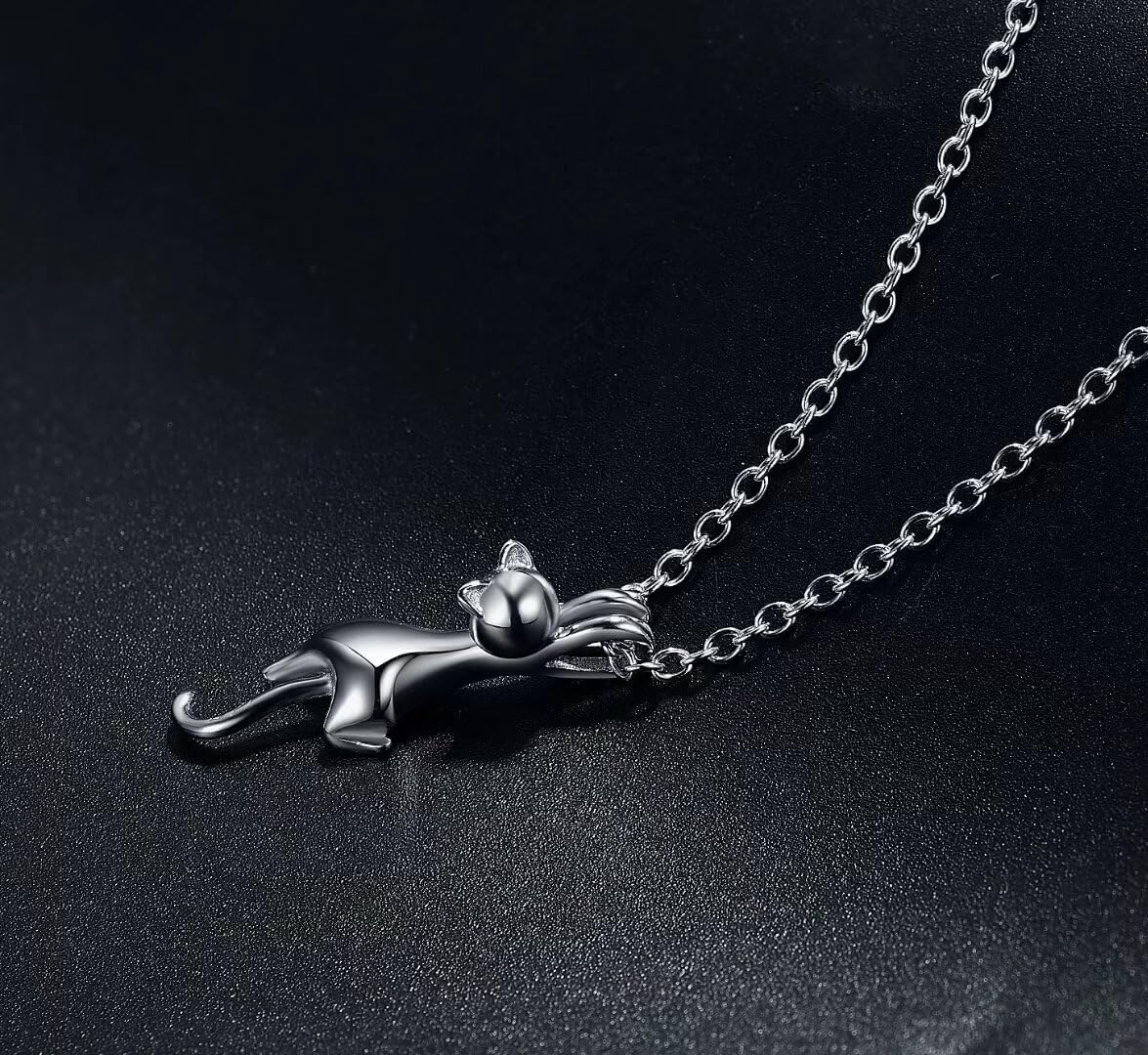 Kitty Cat Necklace for Women | Heart Initial Letter Necklace | Stainless Steel Pendant Jewelry Gifts for Pet Cat Lover Daughter Girls - Image 5