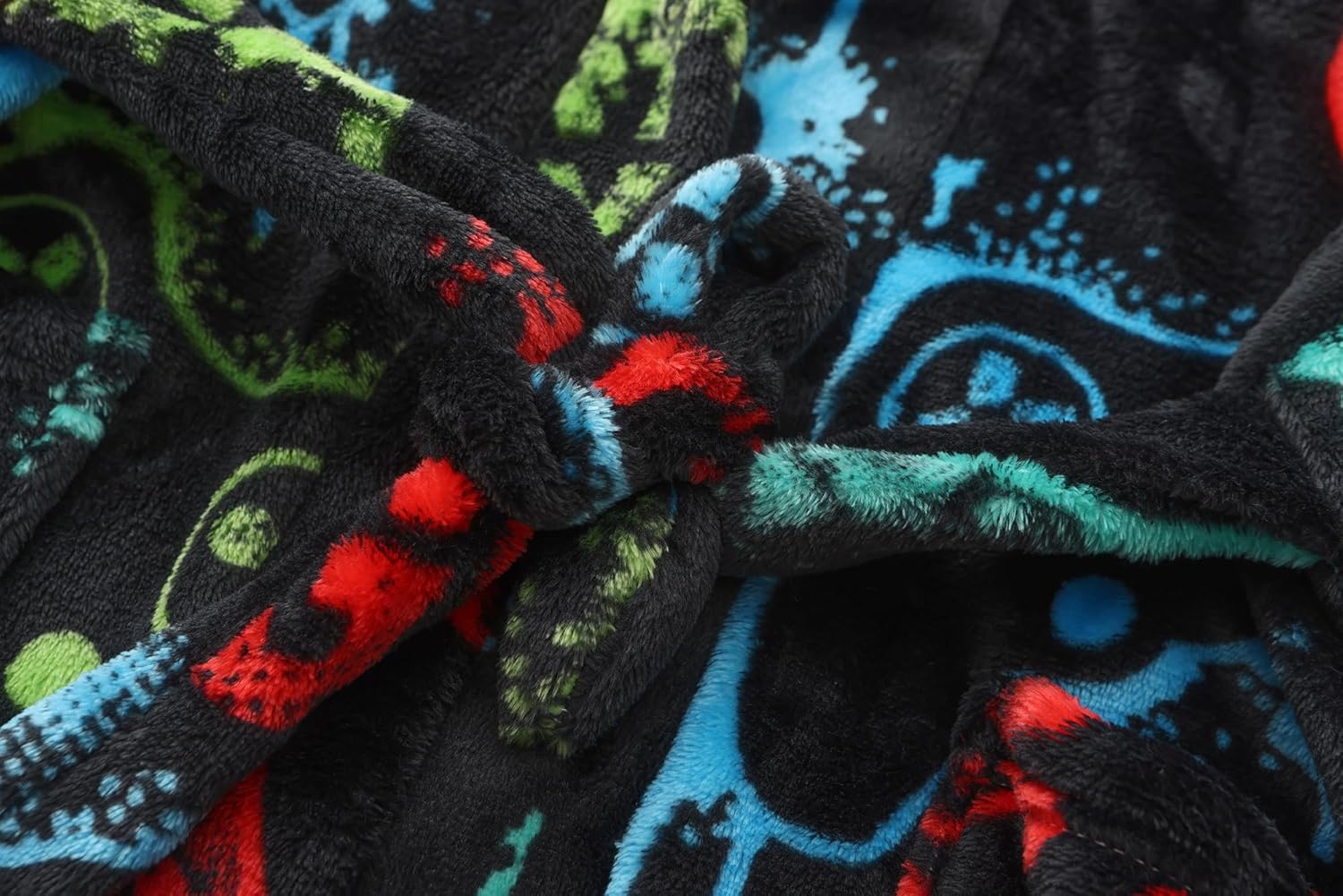 Boys' Hooded Bathrobe Kids Plush Fuzzy Fleece Robe Teen boy Soft Spa Robe Girls Sleepwear pajamas Toddler Nightgown - Image 6