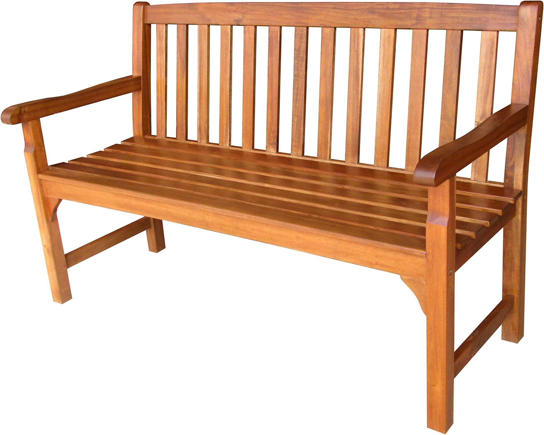 Kingfisher 3 Seater Hardwood Garden Patio Bench Amazon.co.uk Garden