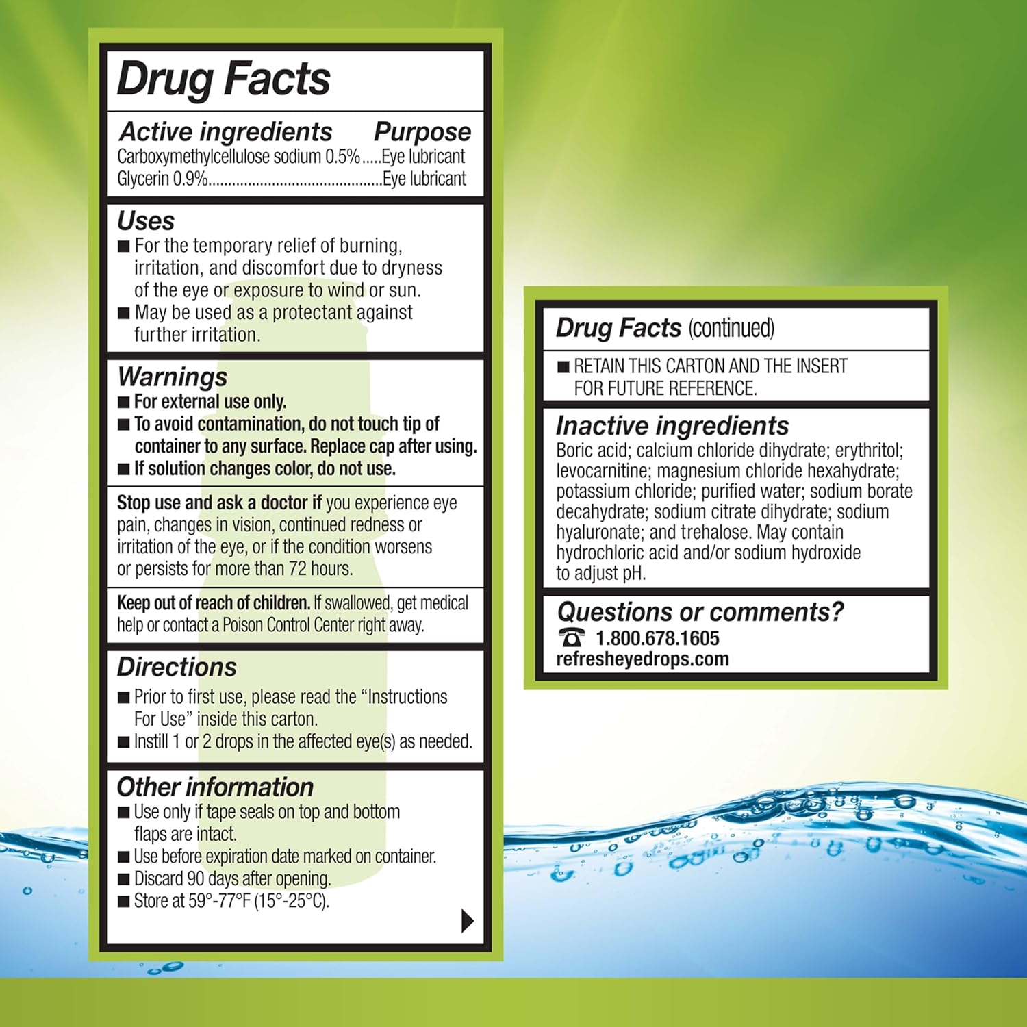 Refresh RELIEVA PF Xtra Preservative-Free Artificial Tears Lubricant Eye Drops, 0.33 fl oz (10 mL), 1 Count