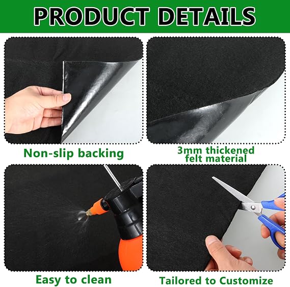Large Bird Cage Mat, 35x47 Inch Under Pet Cage Mat for Bird Cages, Dog Crate Mat Liner, Reptile Aquariums, Waterproof Felt Liner with Non-Slip Backing for Kennel Training, Floor Protector