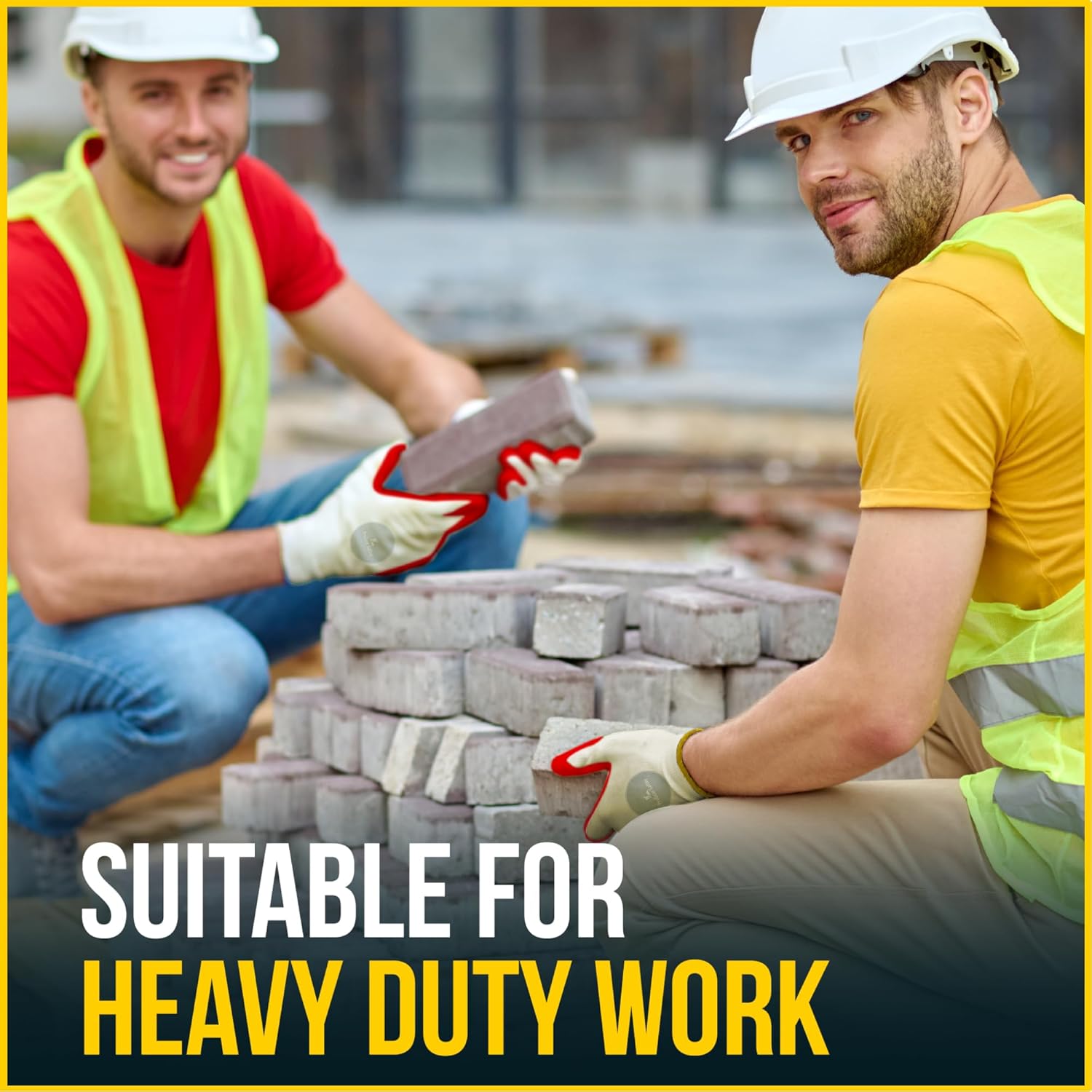 Red Palm Latex-Coated Work Gloves - Cotton/Polyester Shell - Korean Craftsmanship - Image 3