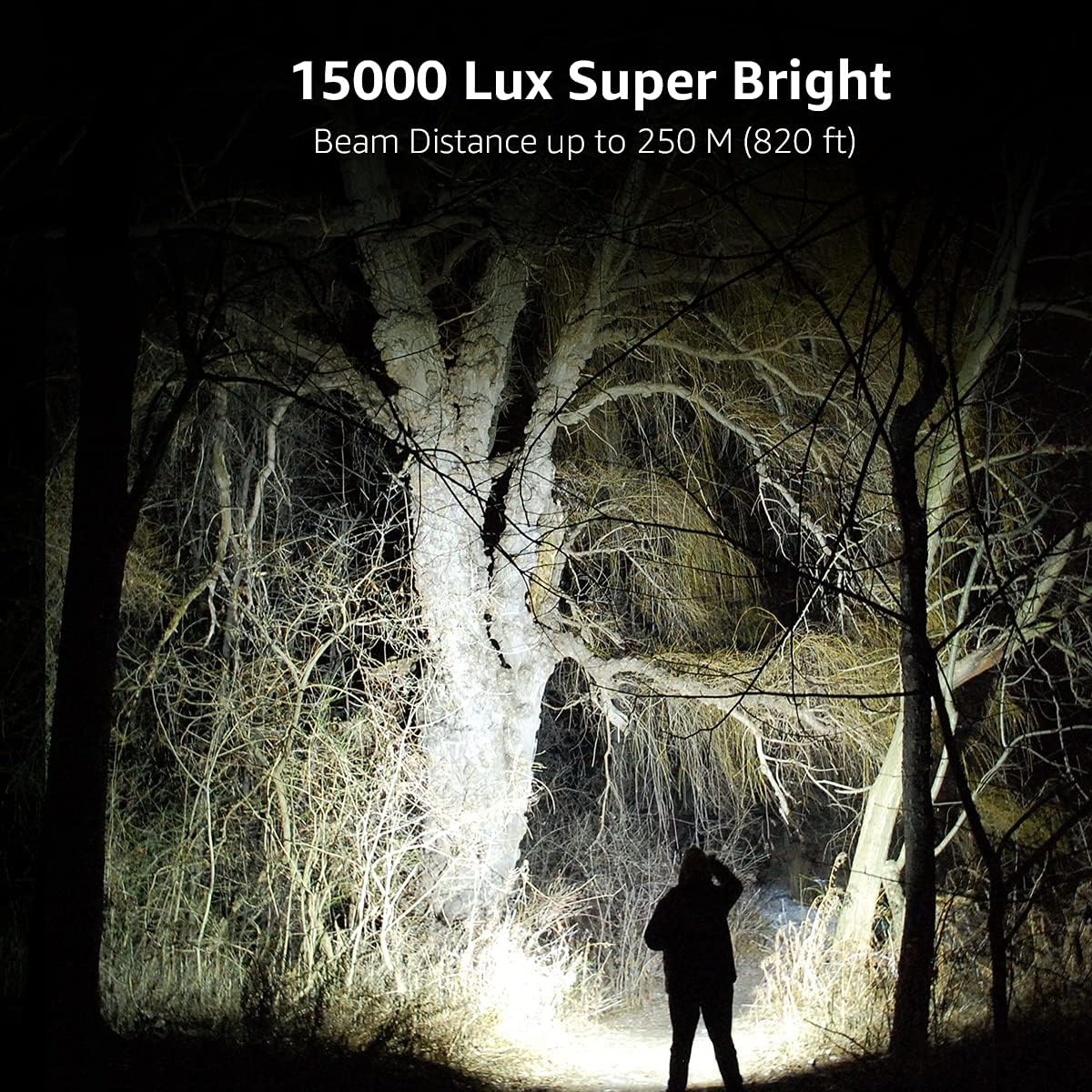 Rechargeable Flashlight Waterproof Adjustable Brightness Image