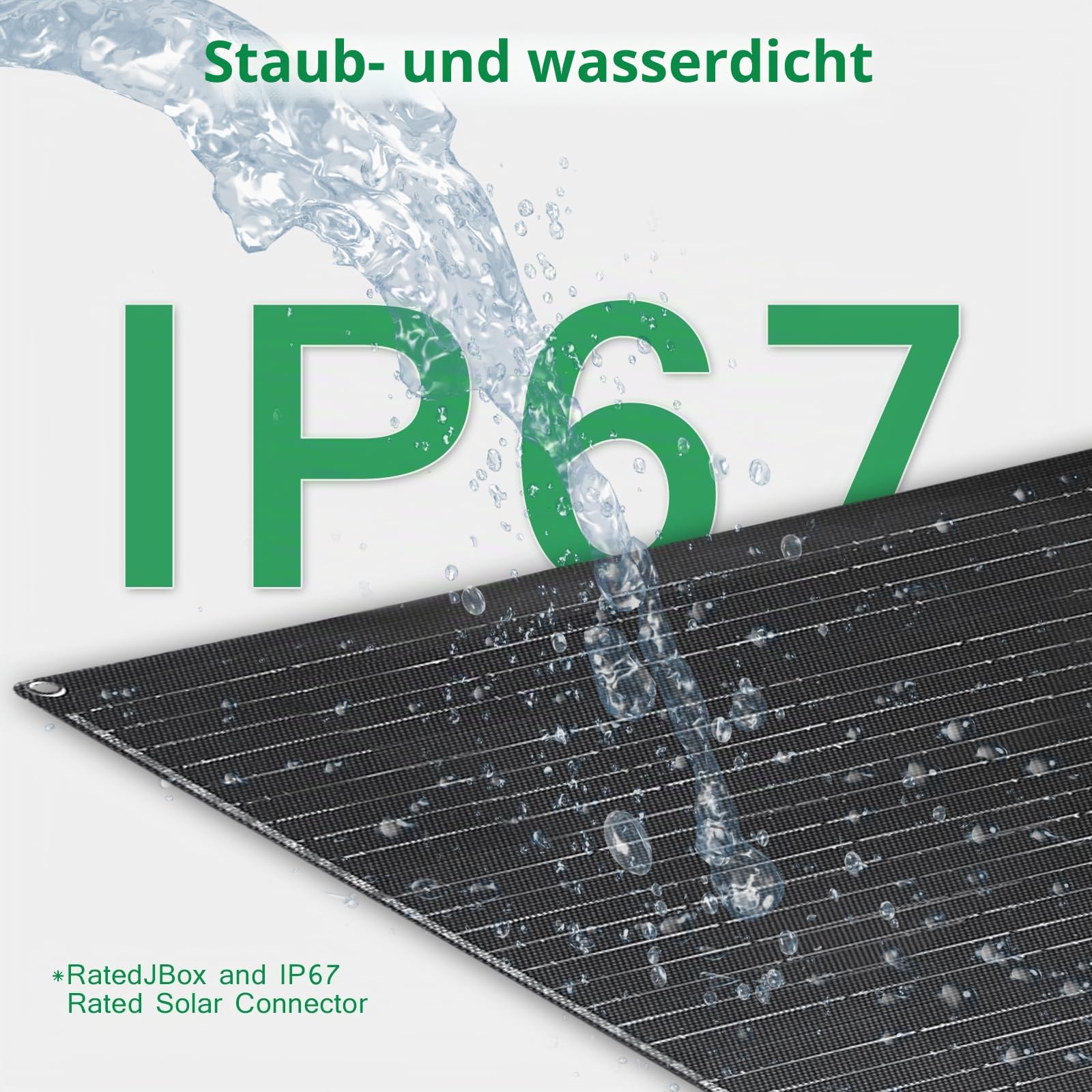 100W 12V Flexibles Solarpanel etfe Monokristallines Solarladegerät Wasserdichtes und ultradünnes Solarmodul für Wohnmobile, Boote, Häuser und unebene Oberflächen (100Watt)