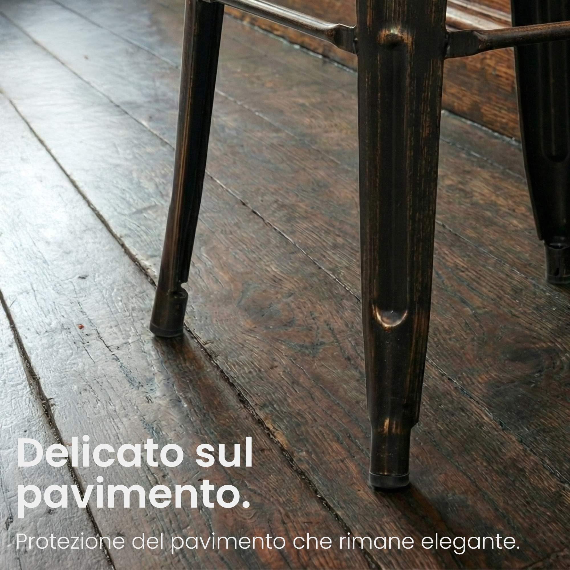 CLP Sgabello da Bar con Schienale in Stile Industriale Mason, con Schienale e Poggiapiedi, Sgabello da Bar con Schienale, Colore:Nero/Oro