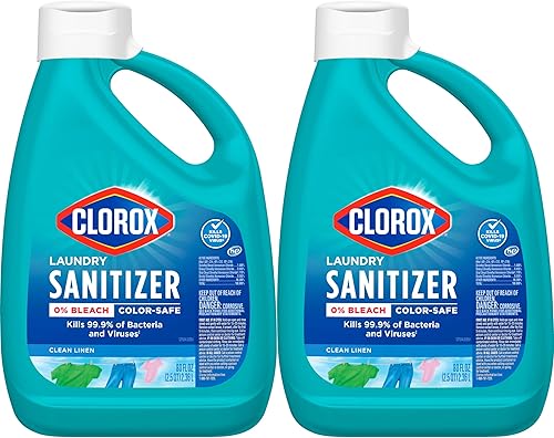 Miniatura 9 de Clorox Desinfectante para ropa sucia, mata el 99.9% de las bacterias que causan olor en la ropa, 80 onzas líquidas, paquete de 2