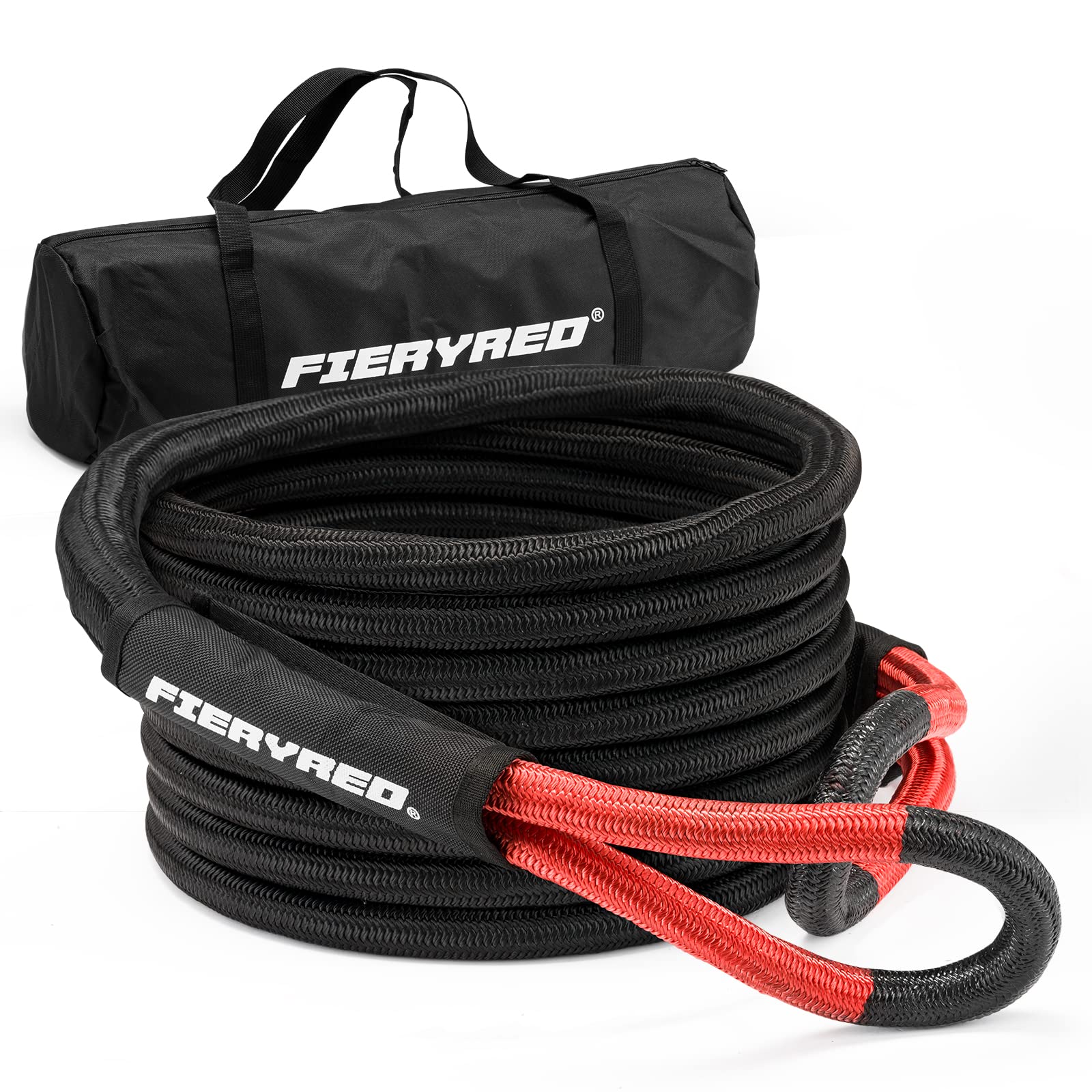 Kinetic Recovery Rope 30 ft x 7/8" - 18,700 Ibs Tow Rope with Carry Bag for Offroad 4x4/ ATV/UTV/JEEP/Pickup