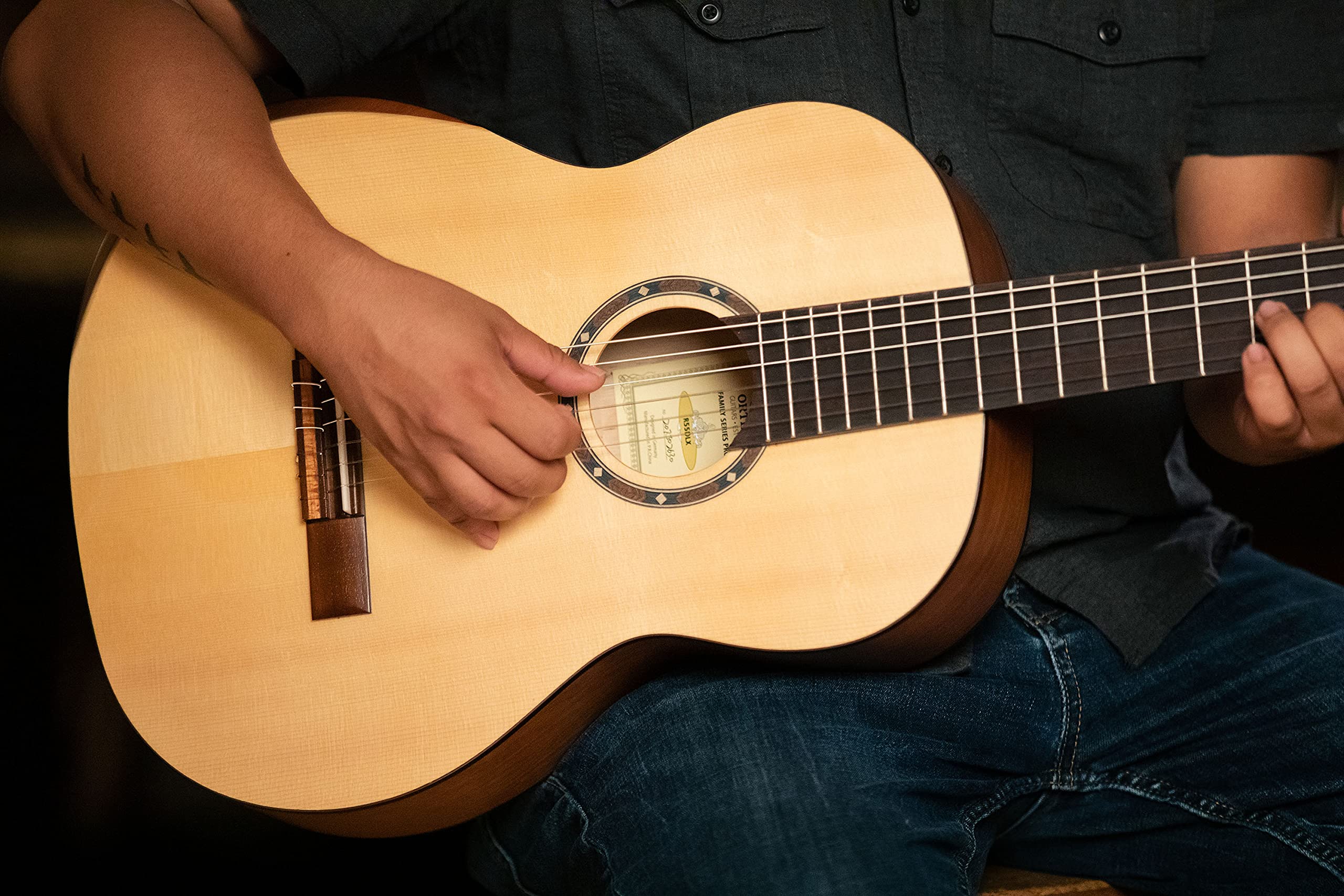 Ortega Guitars Family Series Pro Chitarra Acustica, 6 Corde, Finitura Semilucida, Catalpa