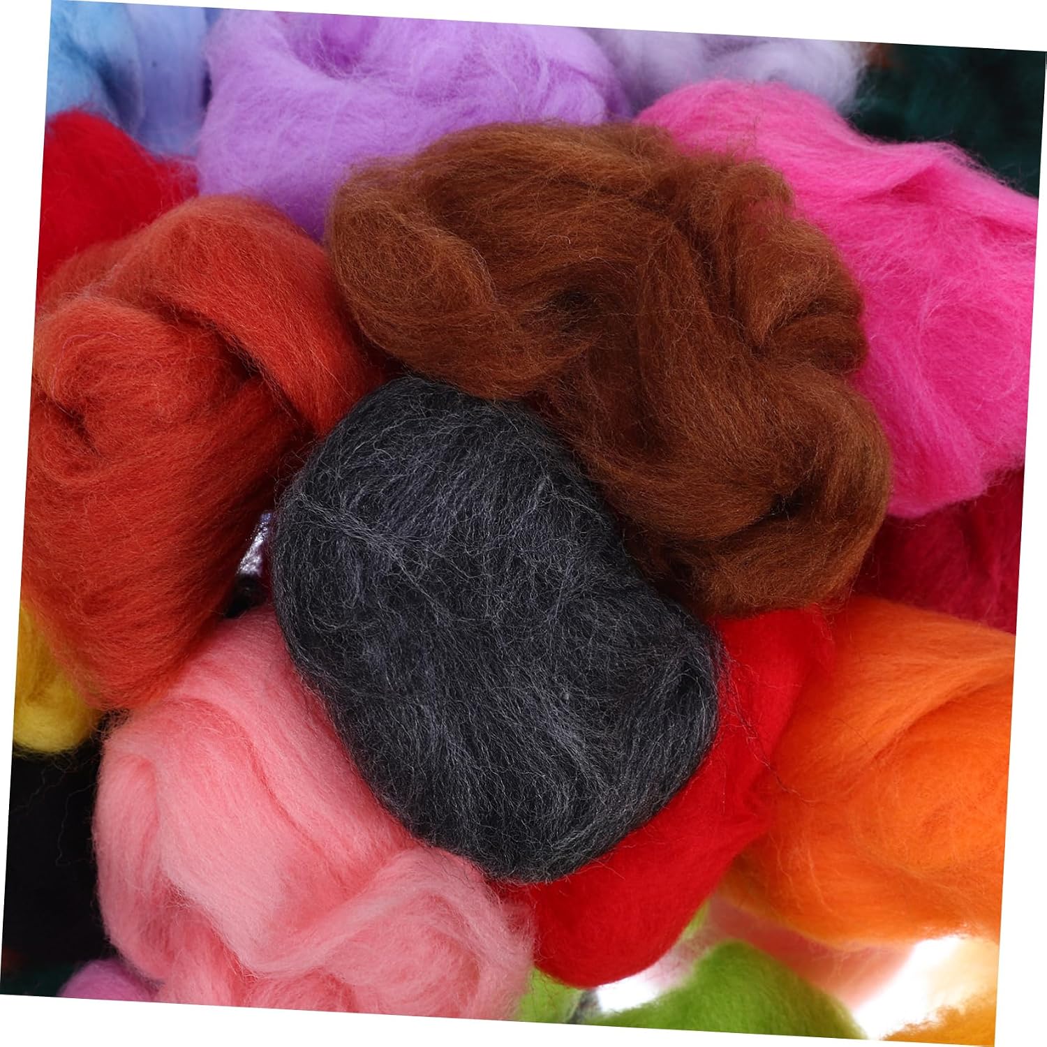 BEBEMOKO 1Pack Colors Wool Roving for Needle Felting DIY Craft Kit Soft Comfortable for Beginners and Experienced for Creative Projects and Unique