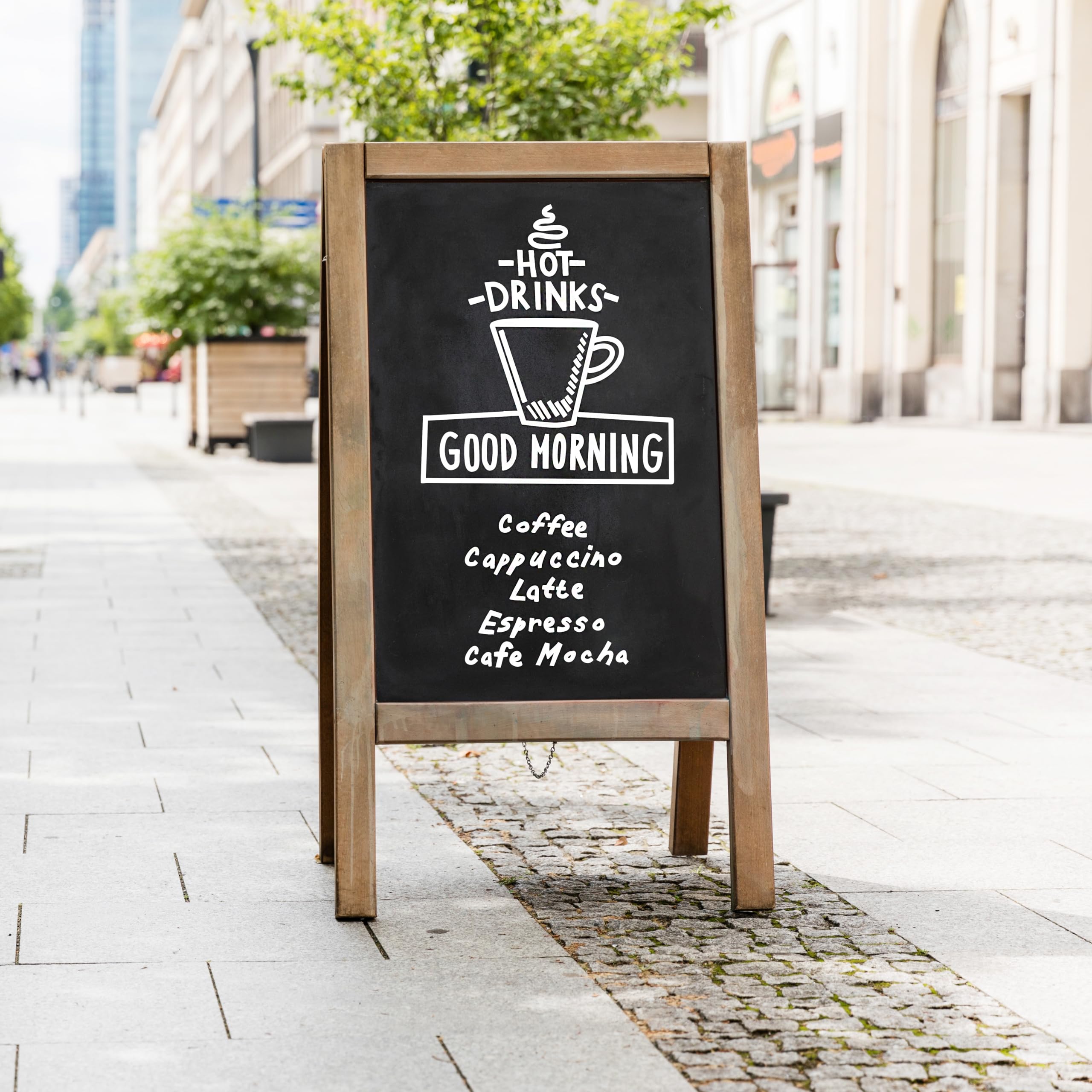 Große weiße abwischbare Kreidemarker, 2 Stück – 10 mm und 15 mm breite Spitze – dicke Kreidetafel-Marker für Kreidetafeln – helle Tinte, leicht zu löschen – perfekt für Bistro-Kreidekunst oder Tafel
