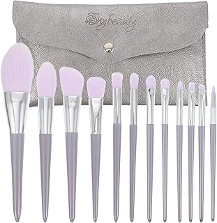 Baluue 12pcs cepillo de maquillaje rosa rubor...