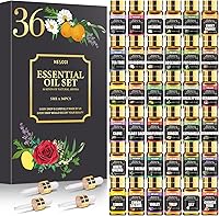 NESCCI 36 Essential Oils Set - 5ml Pure Oils Gift Kit for Diffusers, Humidifiers, Candles, Bath Bombs, Aromatherapy & DIY Crafts