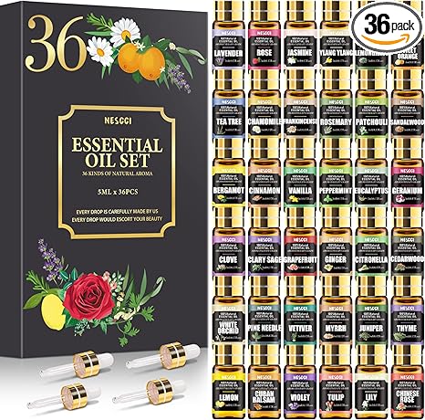 Essential oil set - 100% natural essential oils 36 x 5ml - essent…