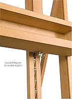 Vista 4 de Creative Mark Caballete de artista con marco en H de Saint Remy, caballete de arte ligero y duradero con ángulo ajustable y rueda para dibujar