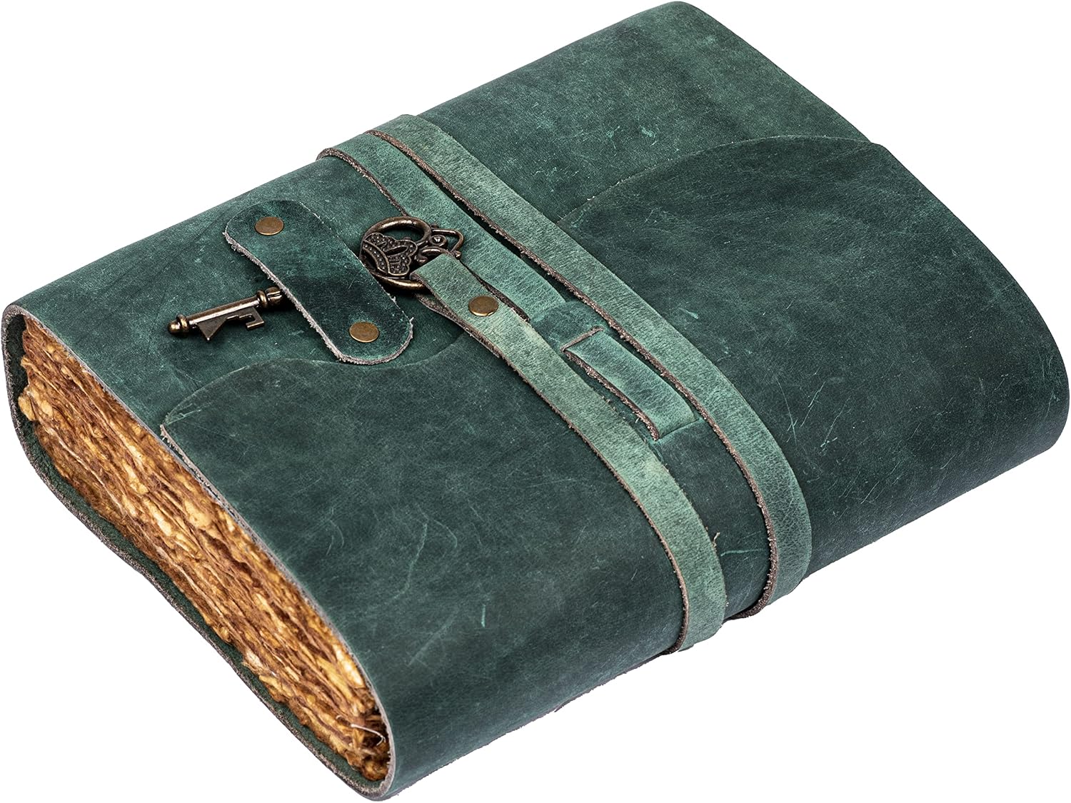 Vintage Leather Journal – Antique Deckle Edge Handmade Paper – Book of ...