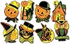 Beistle Pkgd Halloween Cutouts 8.5 inches x 9.25 inches - 2 Packs of 4 Cutouts