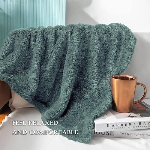 Miniatura 4 de Exclusivo Mezcla Manta de forro polar afelpada, mullida, muy suave, esponjosa y cálida para sofá y cama, adecuada para todas las estaciones (50 x 70