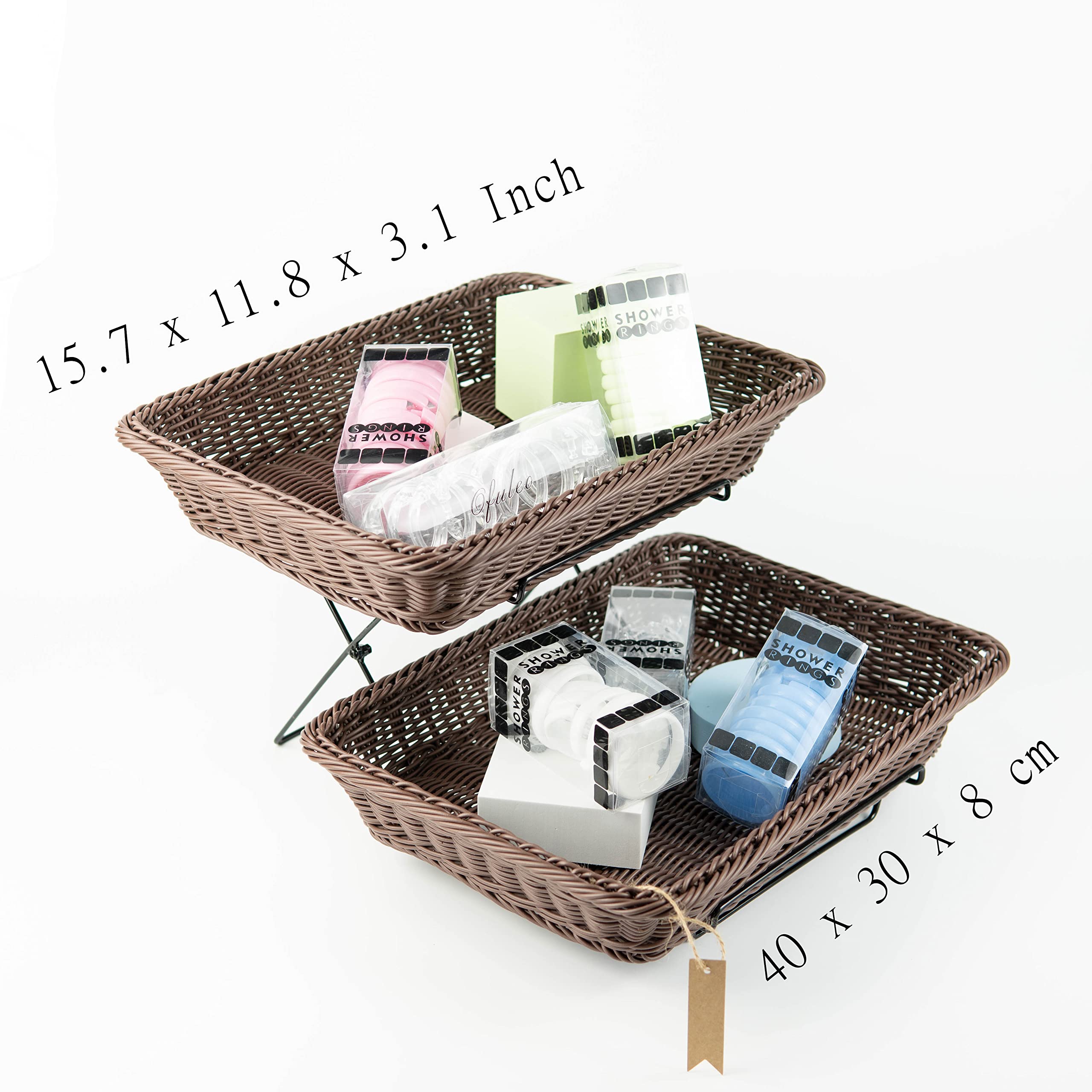 Amazon.co.jp: SOLAPOLLO ポリウィッカーブレッドバスケット 40x30x8cm