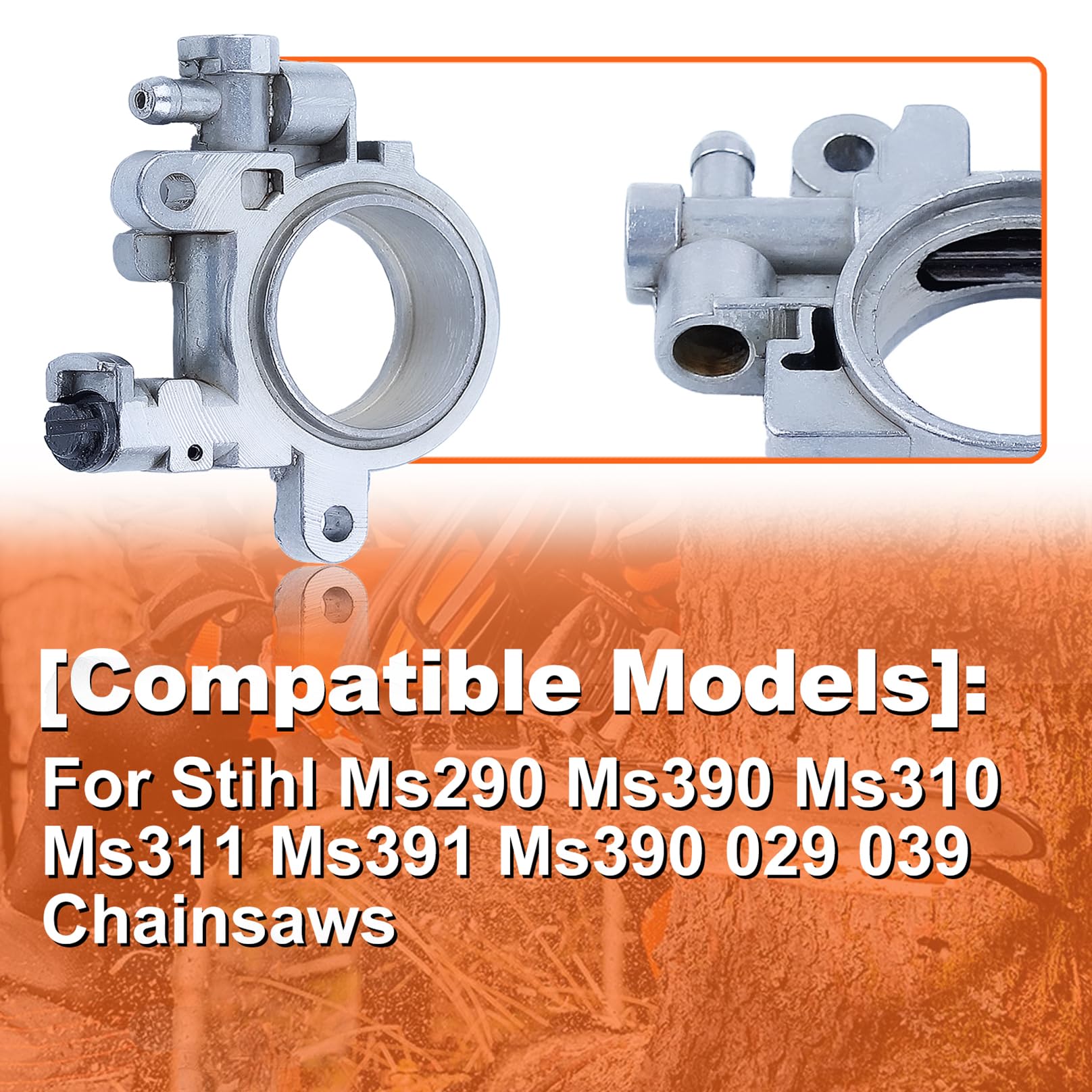 Pompa dell'olio con ingranaggio a vite senza fine per motoseghe Stihl MS290 MS390 MS310 MS311 MS391 MS390 029 039 1127 640 3204 1127 640 3200
