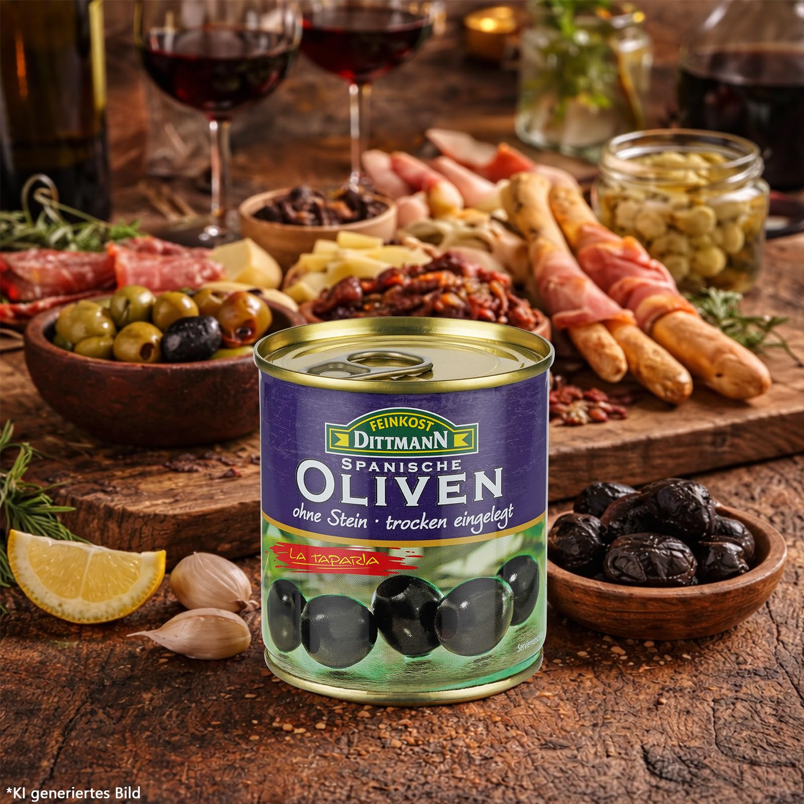 Feinkost Dittmann Oliven & Tapas Mix – 8er Set Manzanilla Oliven | gefüllt mit Chili, Sardellen, Thunfisch, Zitrone, Knoblauch, Blauschimmelkäse + Spanischer Tapas-Cocktail