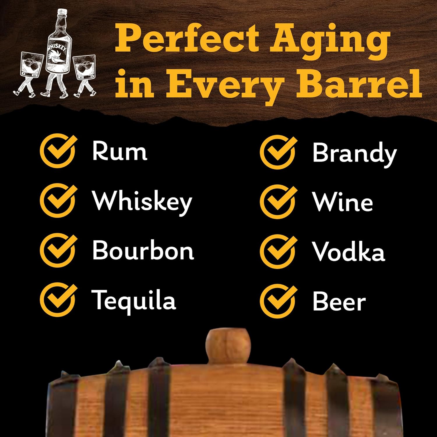 Red Head Barrels 3-Liter Charred American White Oak Whiskey Barrel with Kentucky Bourbon Flavoring Essence, DIY Oak Wood Barrel Homebrew Kit, Comes with a Shot Glass