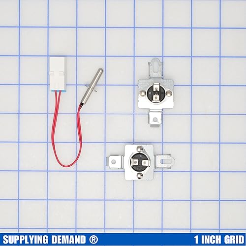 Miniatura 2 de Supplying Demand AGM75510744 383EEL9001D Kit de reemplazo de termostato y termistor para secadora de ropa