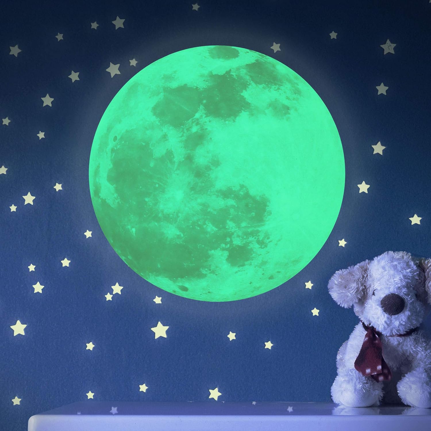 Glow in The Dark Moon 30cm Glow Moon, Ideal for use as a Ceiling