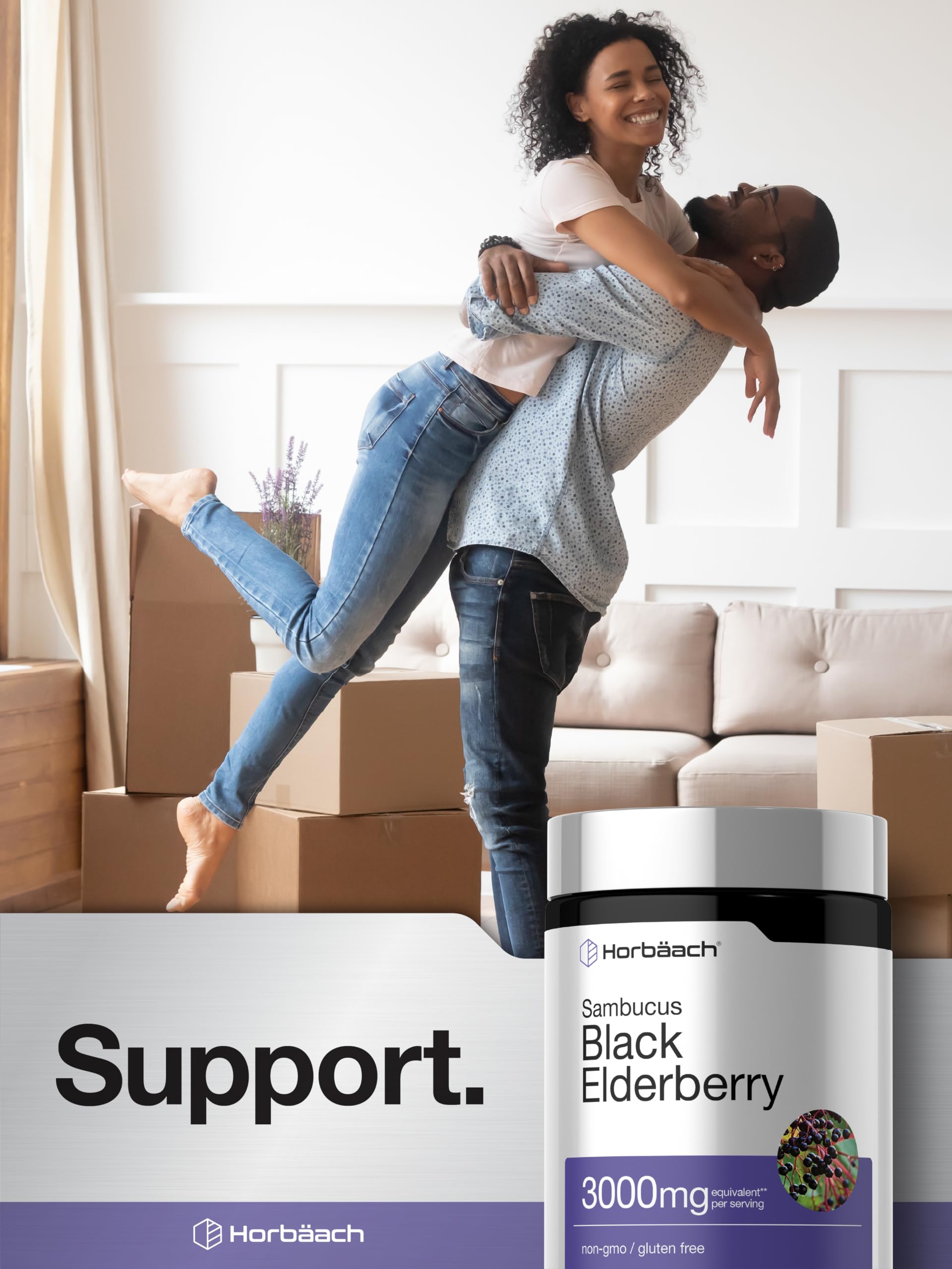 Horbäach Black Elderberry | 300 Capsules | Sambucus Supplement — Amazon image 6