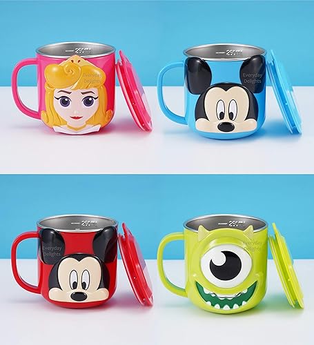 Miniatura 6 de Disney 3D Minnie Pink - Vaso aislado de acero inoxidable duradero con tapa, 8.5 fl oz