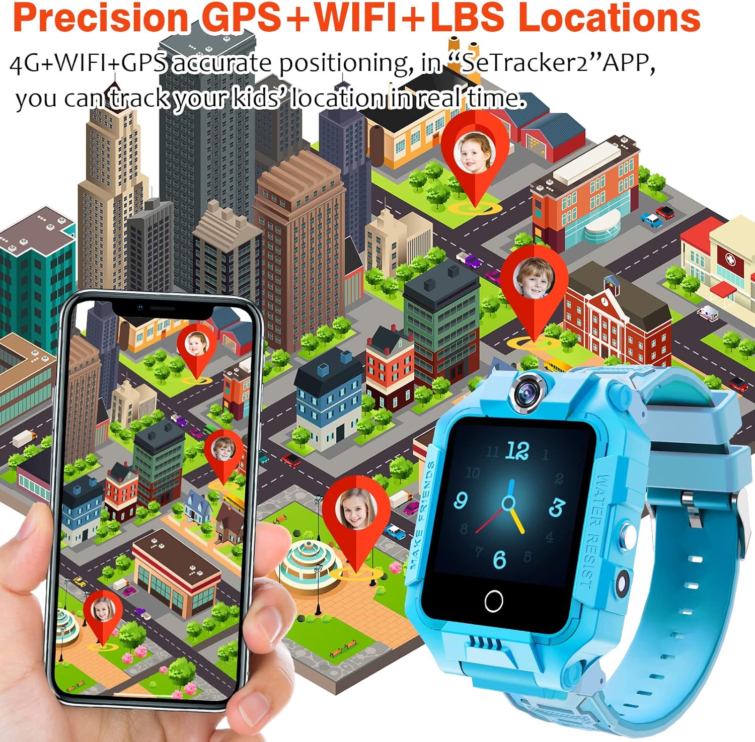 OKYUK 4G GPS Smartwatch and accessories