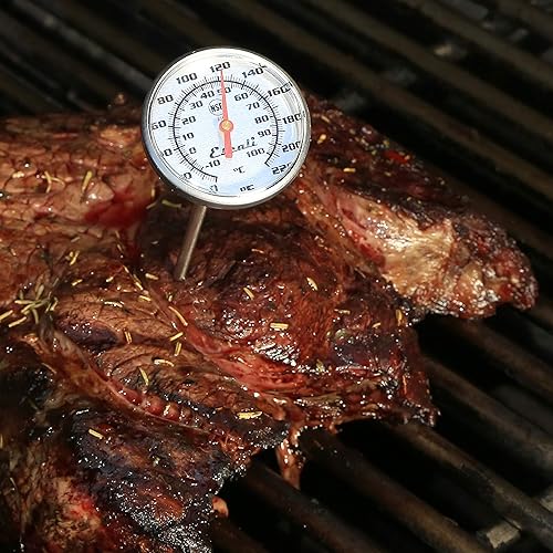 Miniatura 5 de Escali AH3 NSF Certificado Comercial de lectura instantánea Termómetro de esfera grande con clip, color plateado