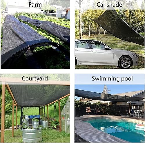 Miniatura 6 de LOVE STORY 6.5 x 6.5 pies, 70% de tela negra para sombra con ojales, malla de malla para jardín, cubierta de plantas, invernadero y patio