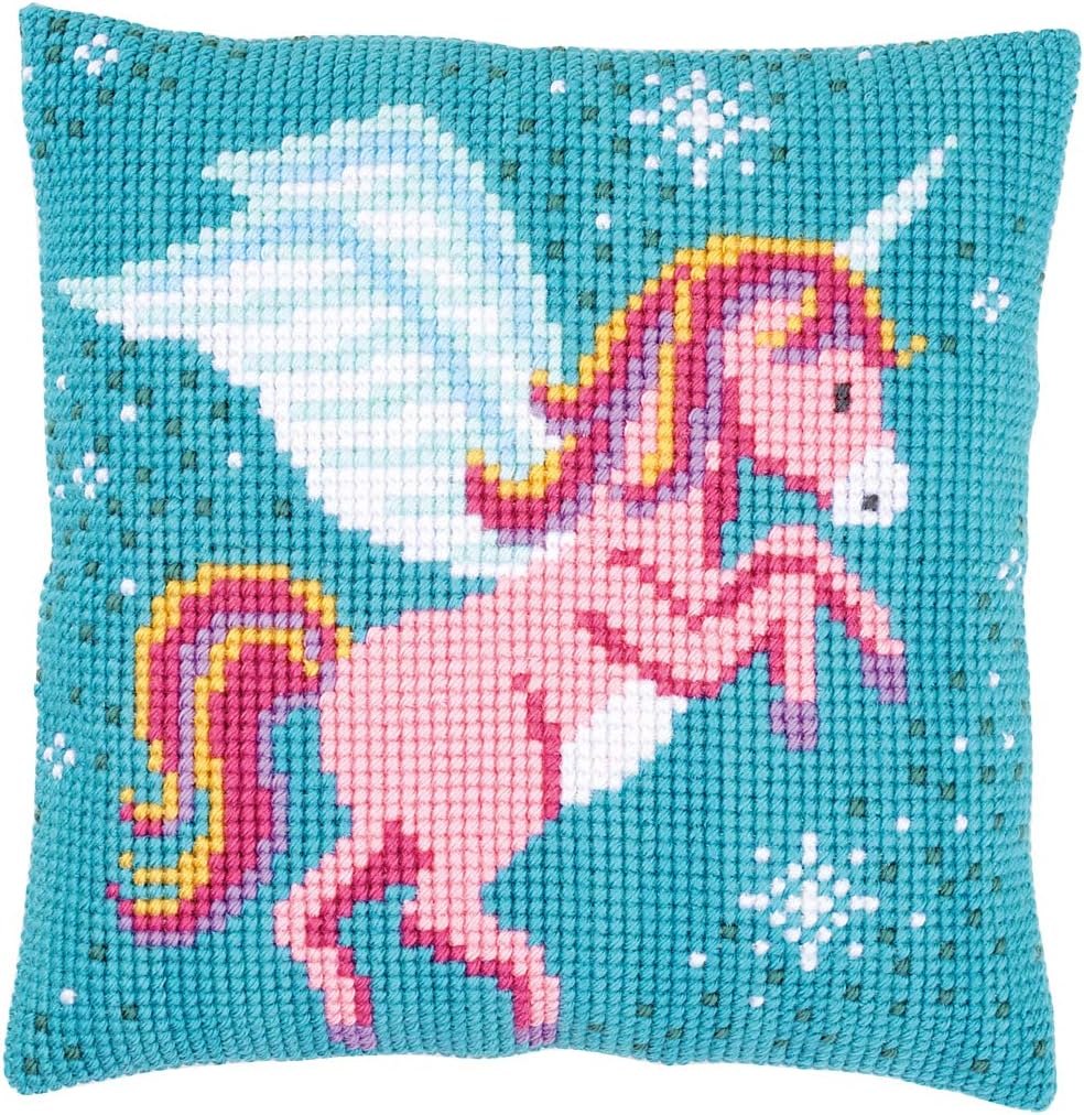 Vervaco Cross Stitch Cushion Kit Unicorn 16" x 16"