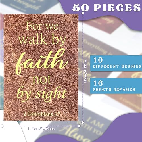 Miniatura 2 de CHENGU 50 cuadernos de versículos de la Biblia, diarios cristianos a granel, regalos cristianos a granel, diarios de oración religiosa, bloc de