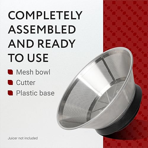 Miniatura 6 de Impresa Cuchilla de repuesto para máquina exprimidora Hamilton Beach 67601A - Tazón de malla, cortador y base listo para usar, máquinas exprimidoras