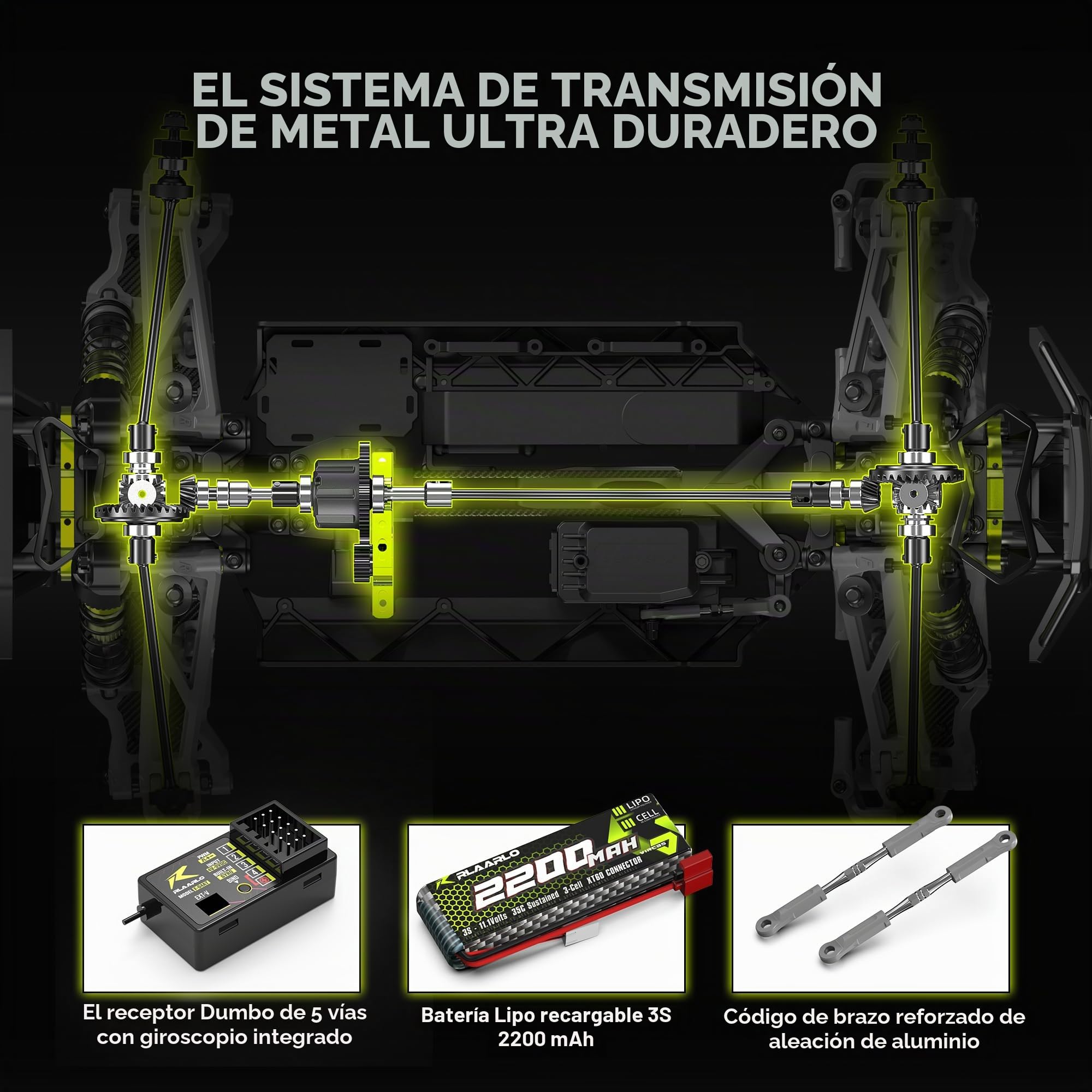 RIAARIO Coches Control remoto Mini 1:10 RC sin Escobillas para Adultos Max 50 mph Todo Terreno Camiones de Recreación Eléctricos Todo Terreno Monster Trucks 4WD Camión Control remoto Impermeable con