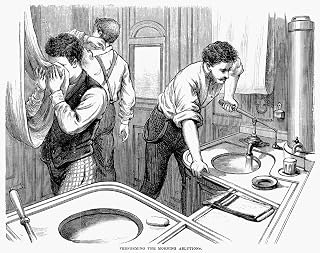 Pullman Car 1877 Npassengers Performing The Morning Ablutions Onboard A Pullman Sleeping Car Wood Engraving From An American Newspaper Of 1877 Poster Print by (18 x 24)