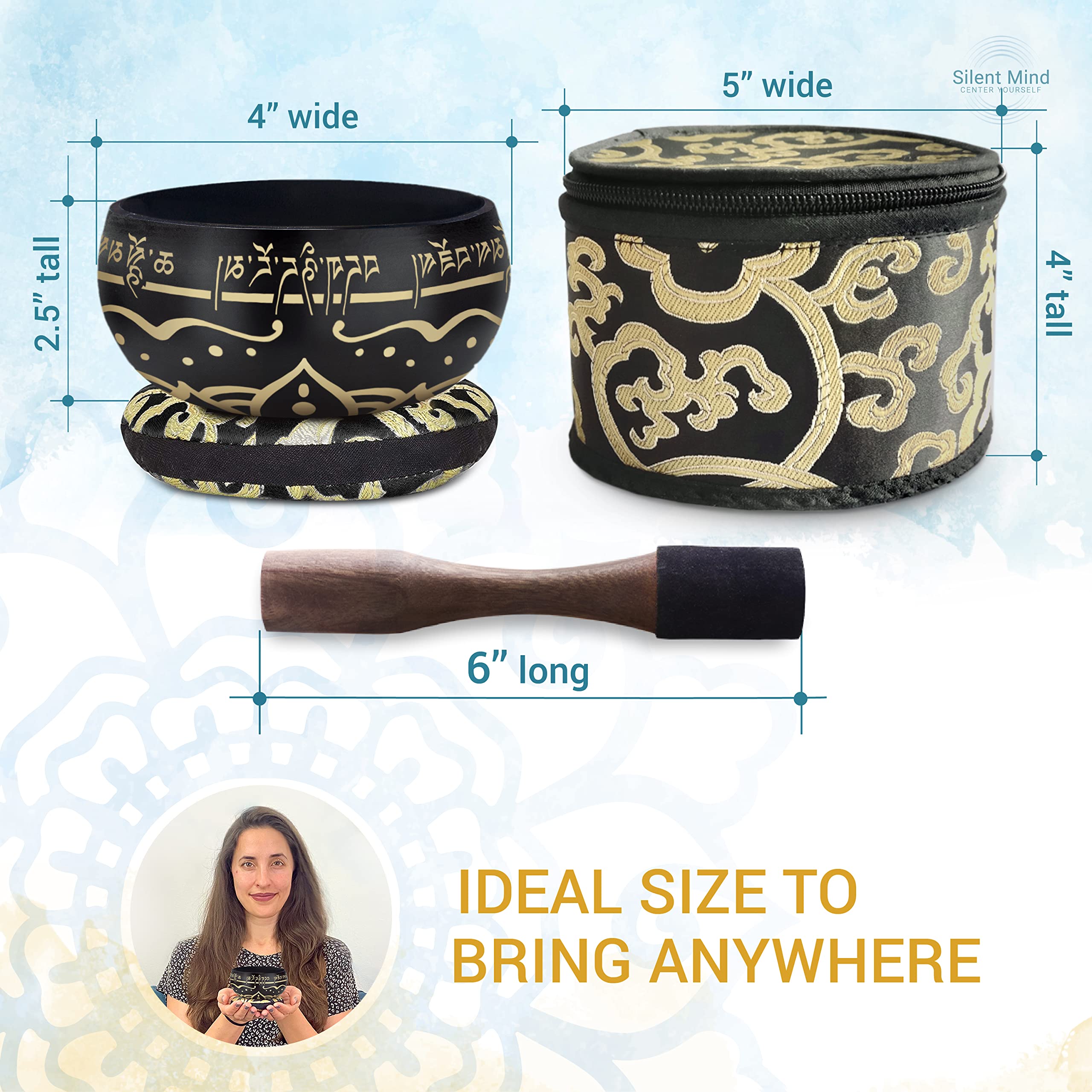 Snapklik.com : Tibetan Singing Bowl Set Authentic Hand-Tuned Sound Bowl ...