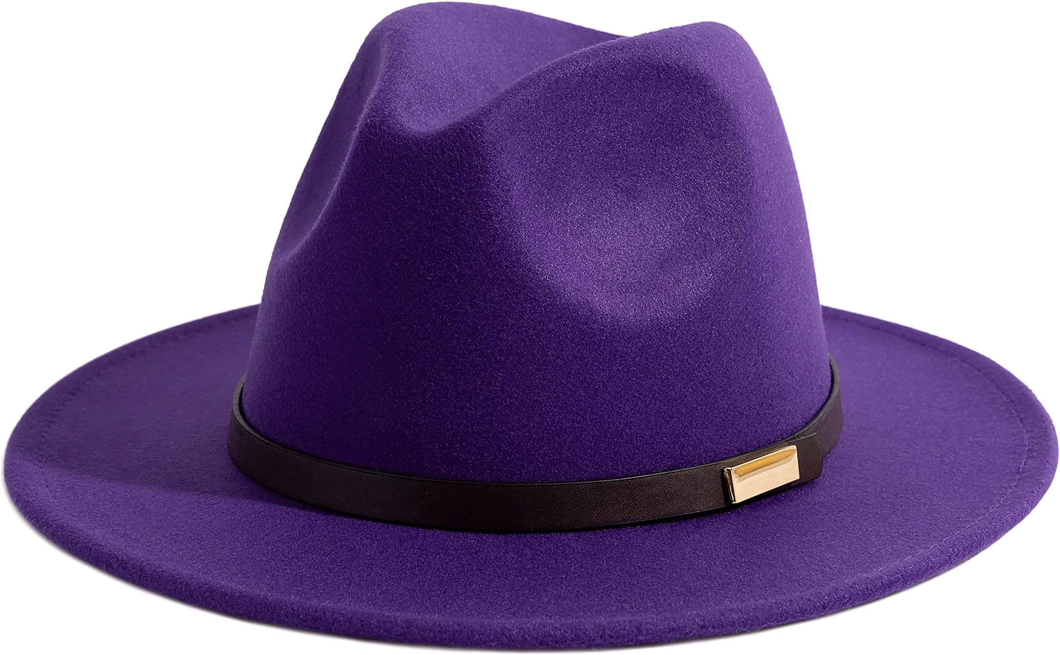 Fedora Hats for Men Wide Brim Panama Hat with Classic Belt