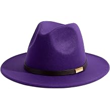 Fedora Hats for Men Wide Brim Panama Hat with Classic Belt