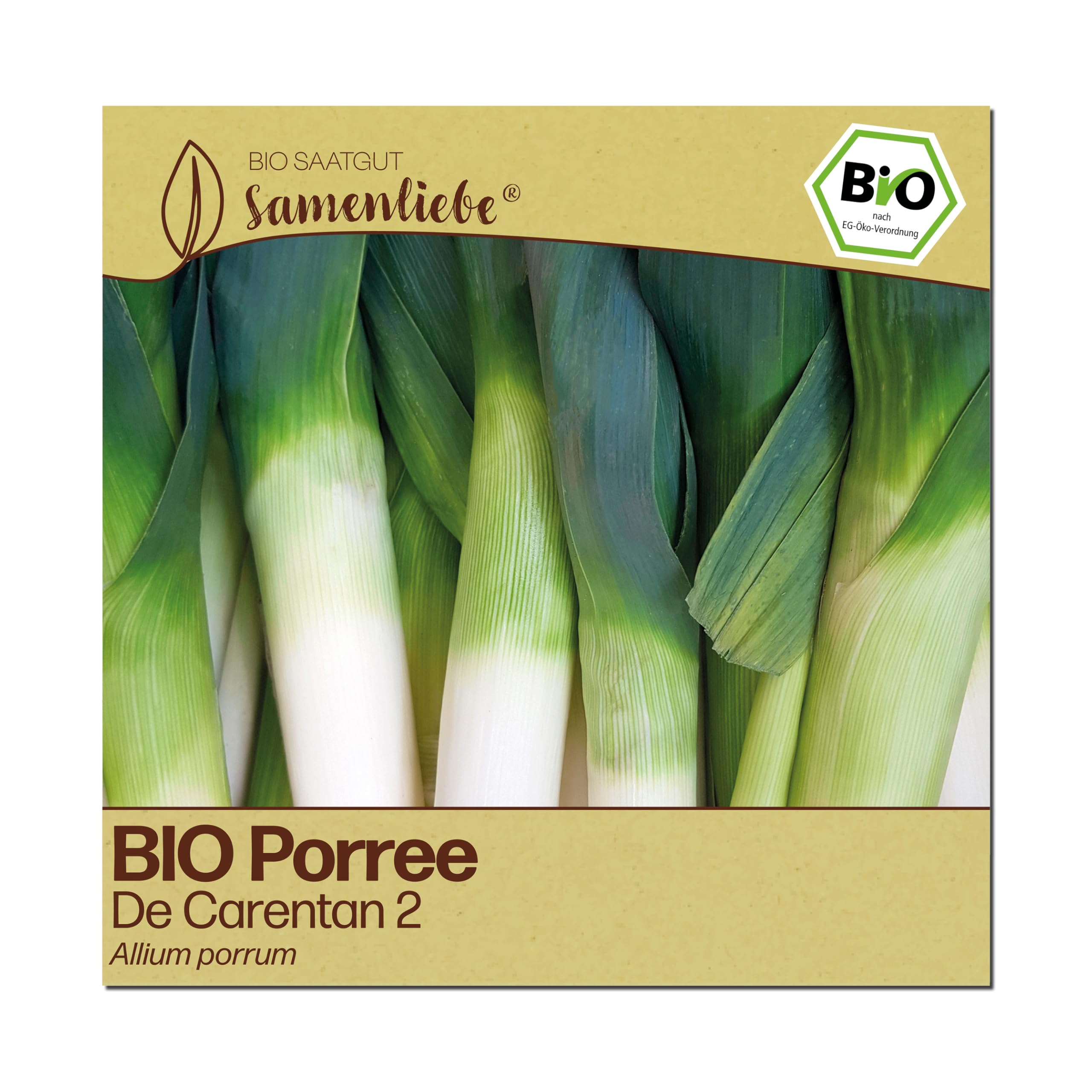 Samenliebe BIO Porree Samen | Winterlauch De Carentan 2 - Lauch - winterhart - samenfestes BIO Saatgut