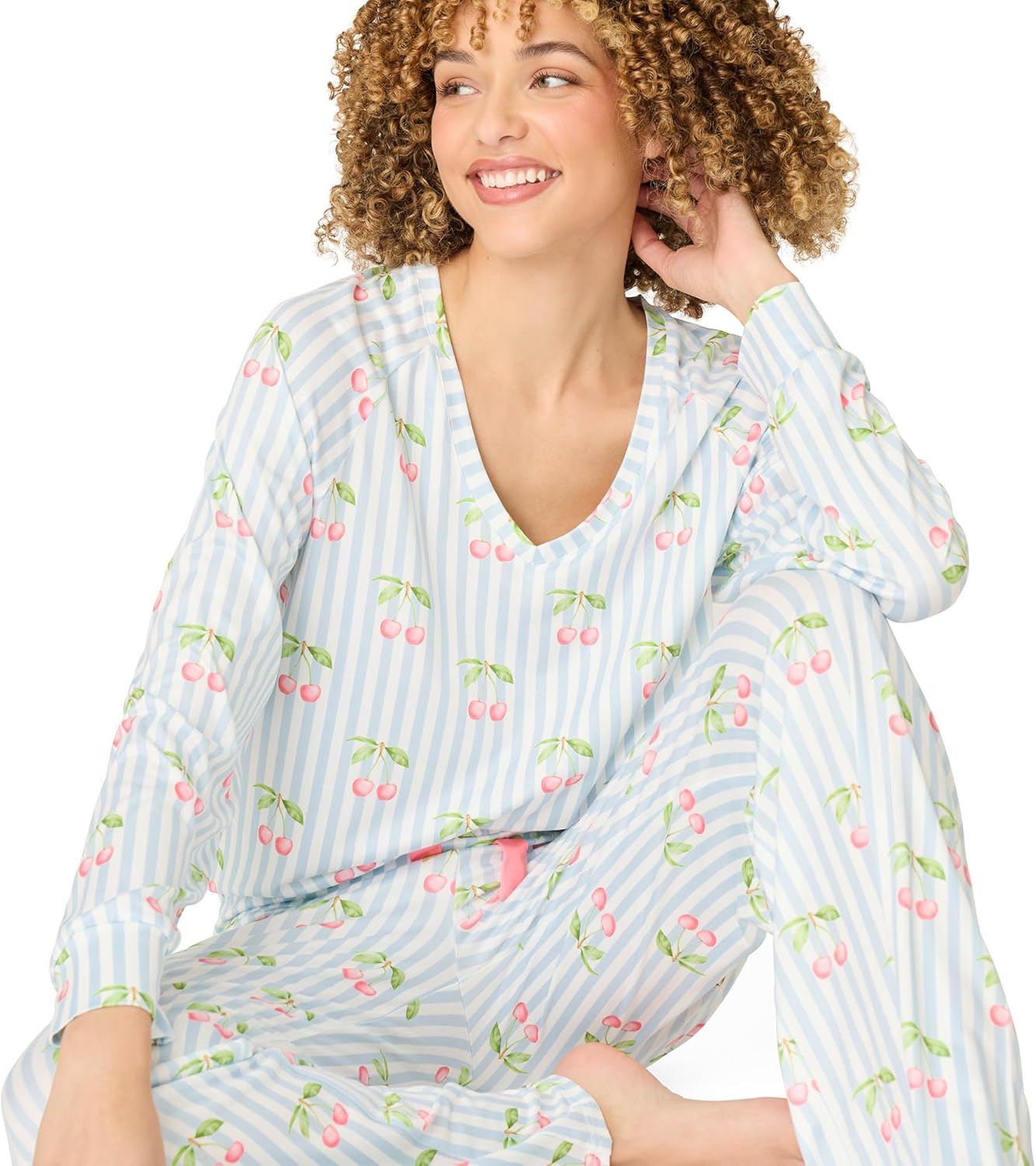 PJ Salvage womens [Amazon Exclusive] Cloud Jersey Open-bottom Pajama 2-piece Pj Set - Image 6