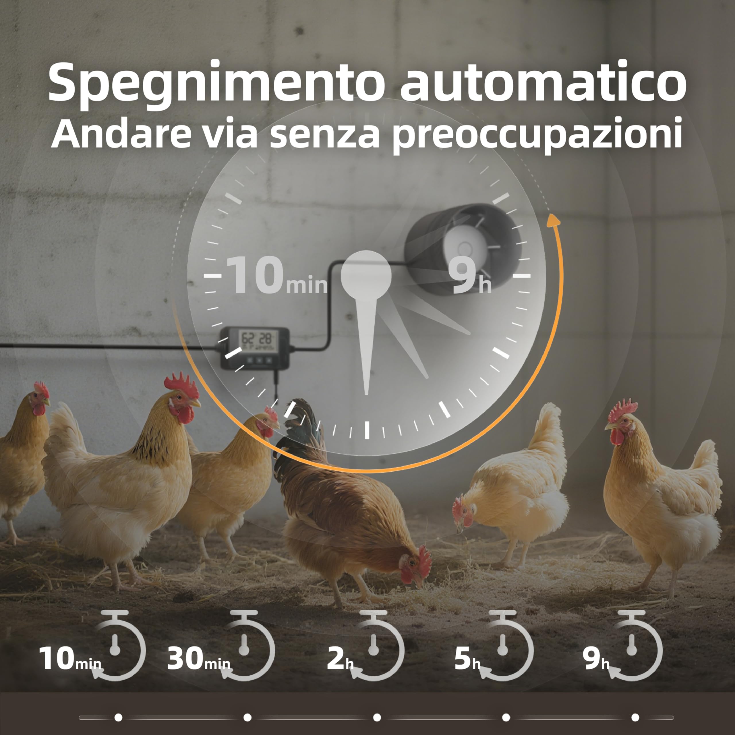 Estrattore Aria con Sensore di Umidità e Temperatura, Timer, Ventilazione Automatica, 6 Velocità, Ventilatore da Condotto Silenzioso, per Bagno, Cucina, Cantina, Garage, Serra P125
