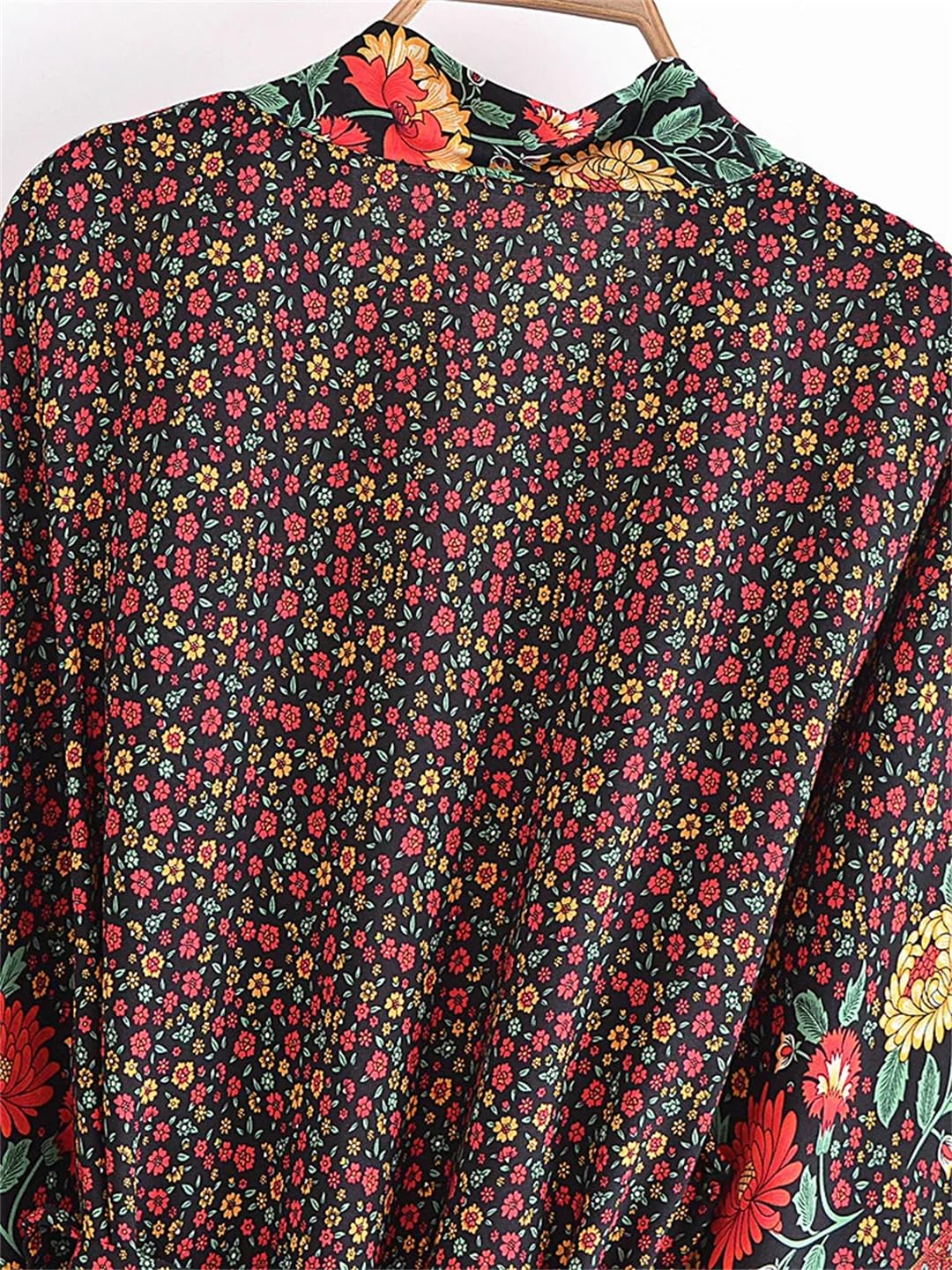 Disimlarl Kimono bohemio floral para mujer, traje de baño, mangas de murciélago, bata de bikini, ropa de playa
