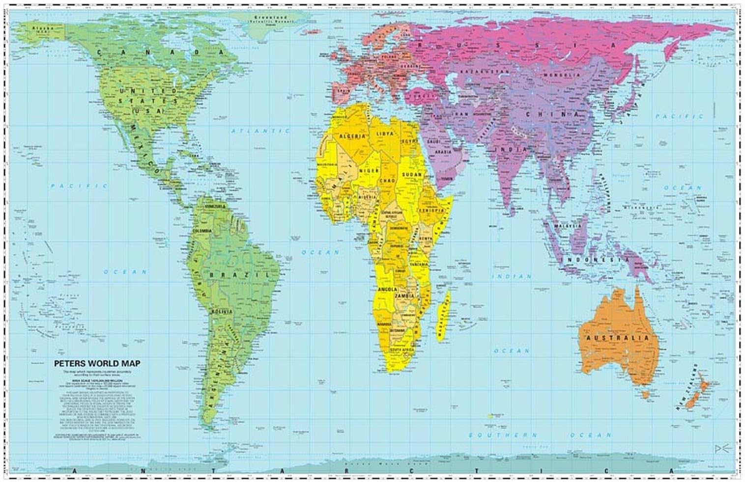 Peters World Map: Folded